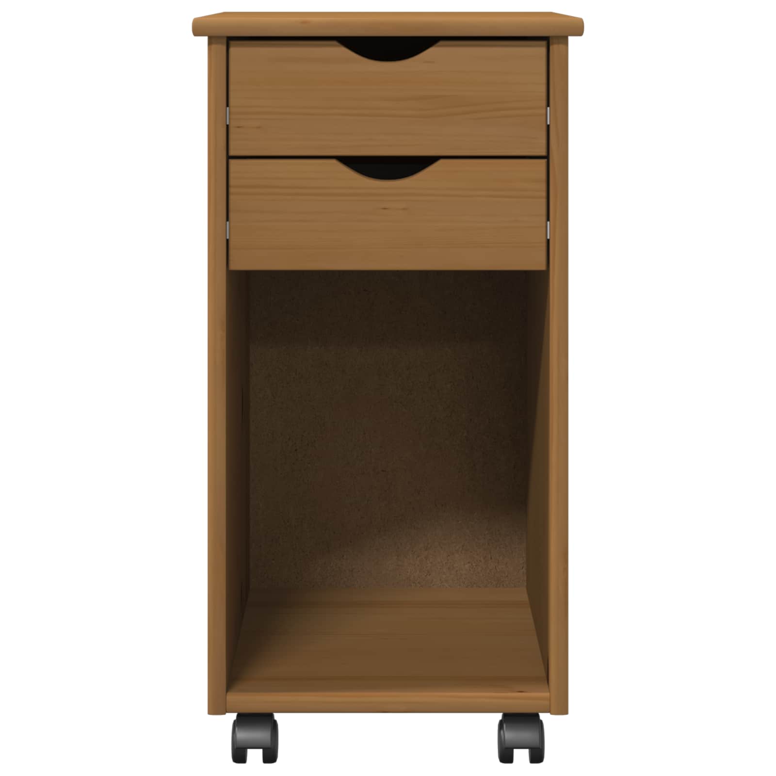 Rullende skab HonningBrun 34 x 39 x 65,5 cm Massivt fyrretræ