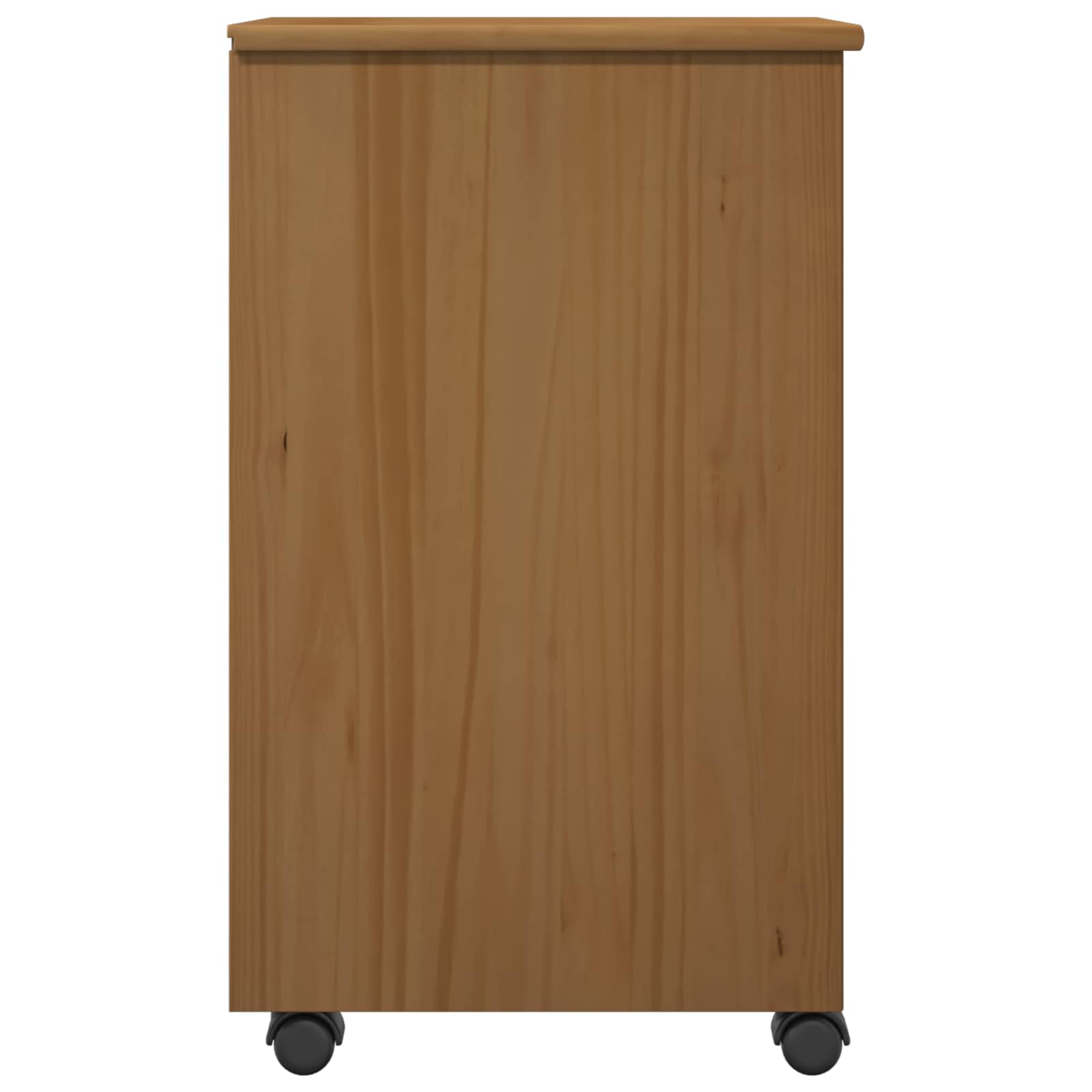 Rullende skab HonningBrun 34 x 39 x 65,5 cm Massivt fyrretræ