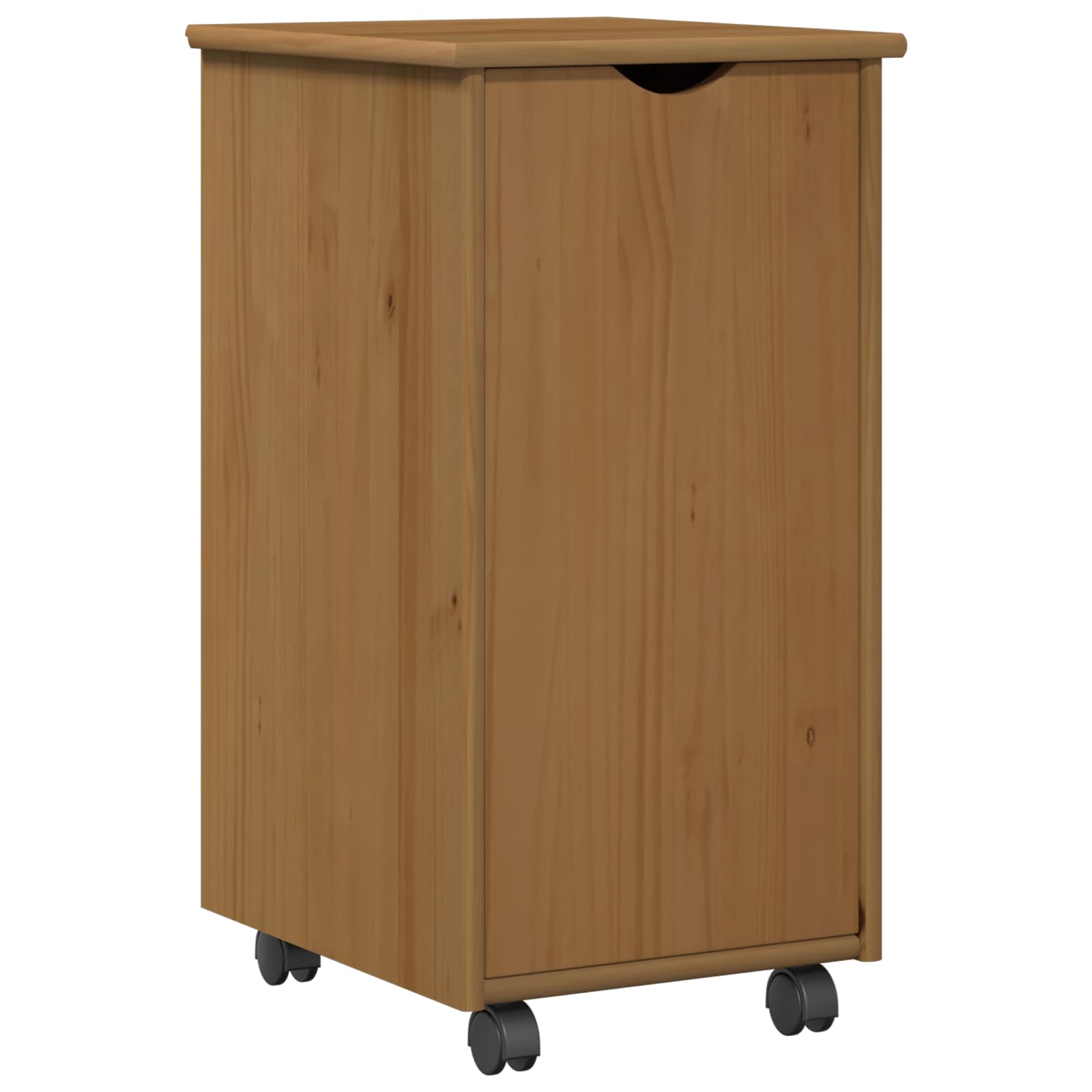 Rullende skab Honningbrun 34 x 39 x 65,5 cm Massivt fyrretræ
