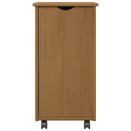 Rullende skab Honningbrun 34 x 39 x 65,5 cm Massivt fyrretræ