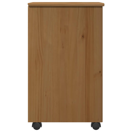 Rullende skab Honningbrun 34 x 39 x 65,5 cm Massivt fyrretræ