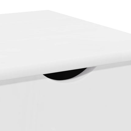 Rullende skab med hjul Hvid 34 x 39 x 65,5 cm Massivt fyrretræ