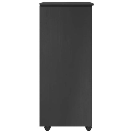 Rullende skab 34 x 39 x 93,5 cm Massivt fyrretræ Grå