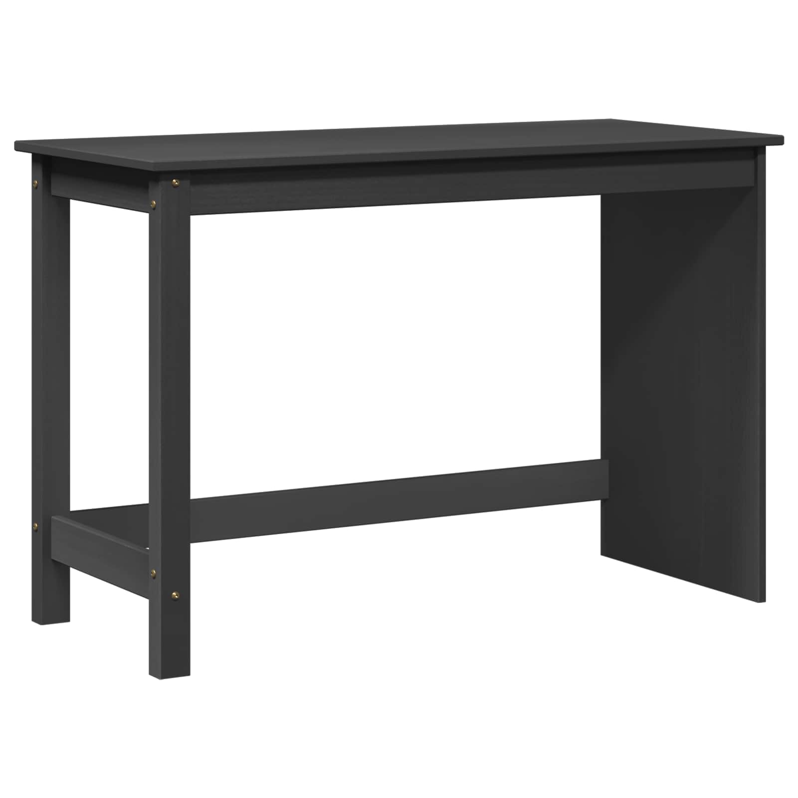 Skrivebord i massivt fyrretræ - grå, 112 × 50 × 75 cm
