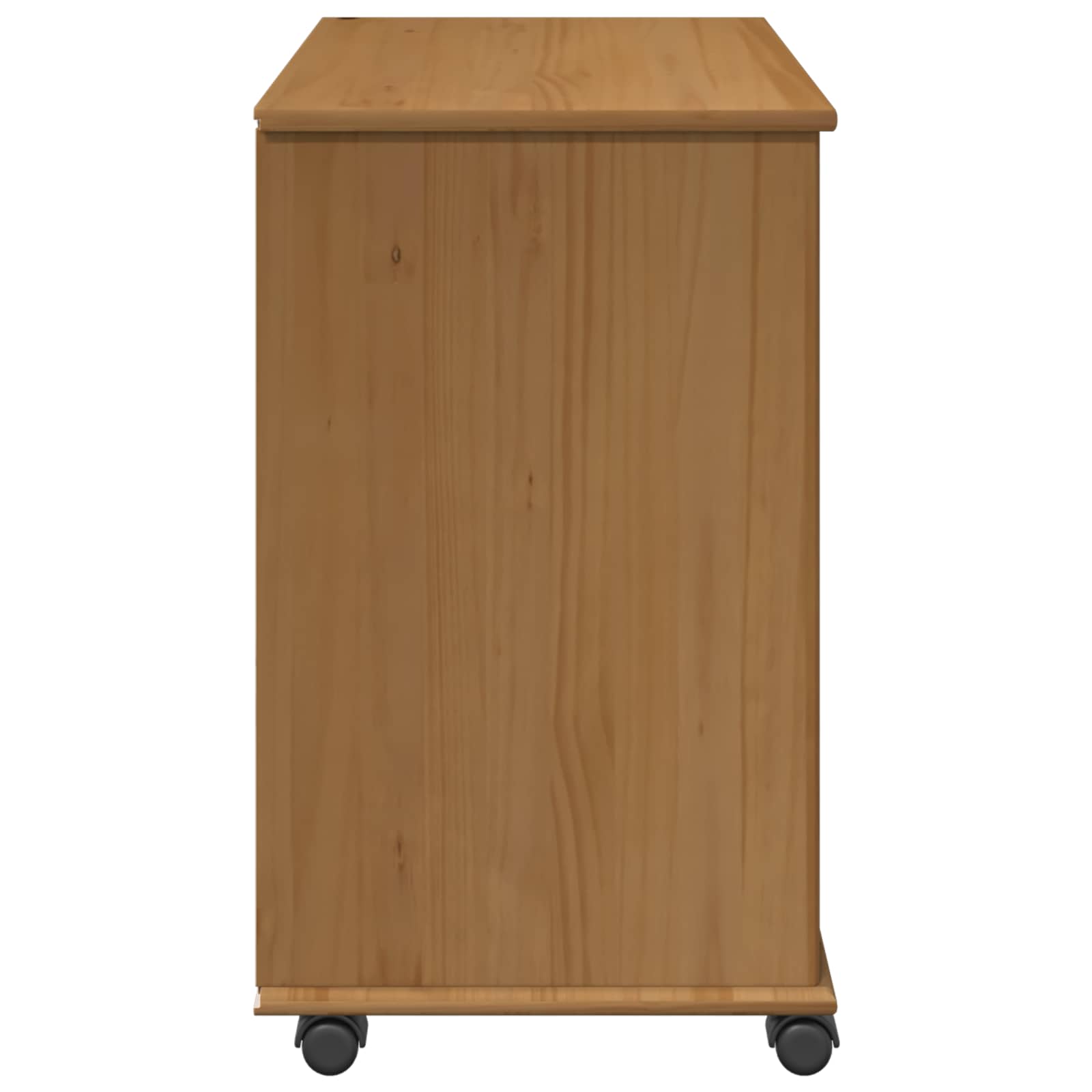 Rullende skab Honningbrun 63,5 x 39 x 65,5 cm Massivt fyrretræ