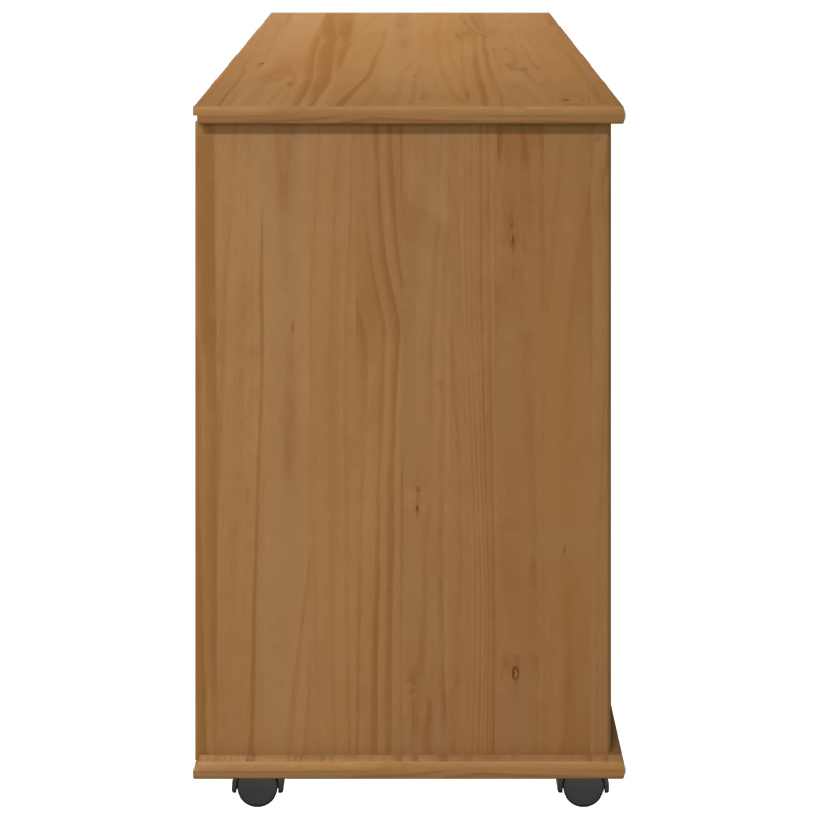 Rullende skab Honningbrun 100 x 39 x 65,5 cm Massivt fyrretræ