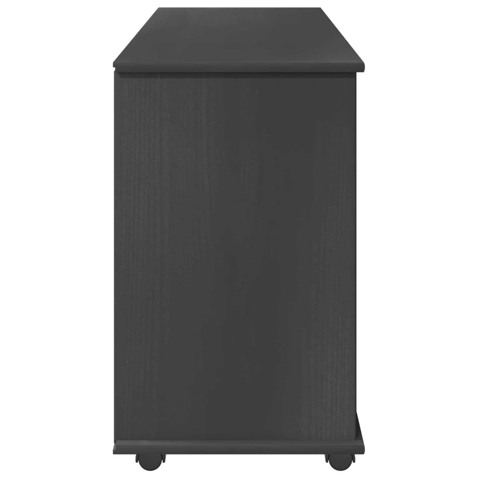 Rullende skab med hjul Grå 100 x 39 x 65,5 cm Massivt fyrretræ