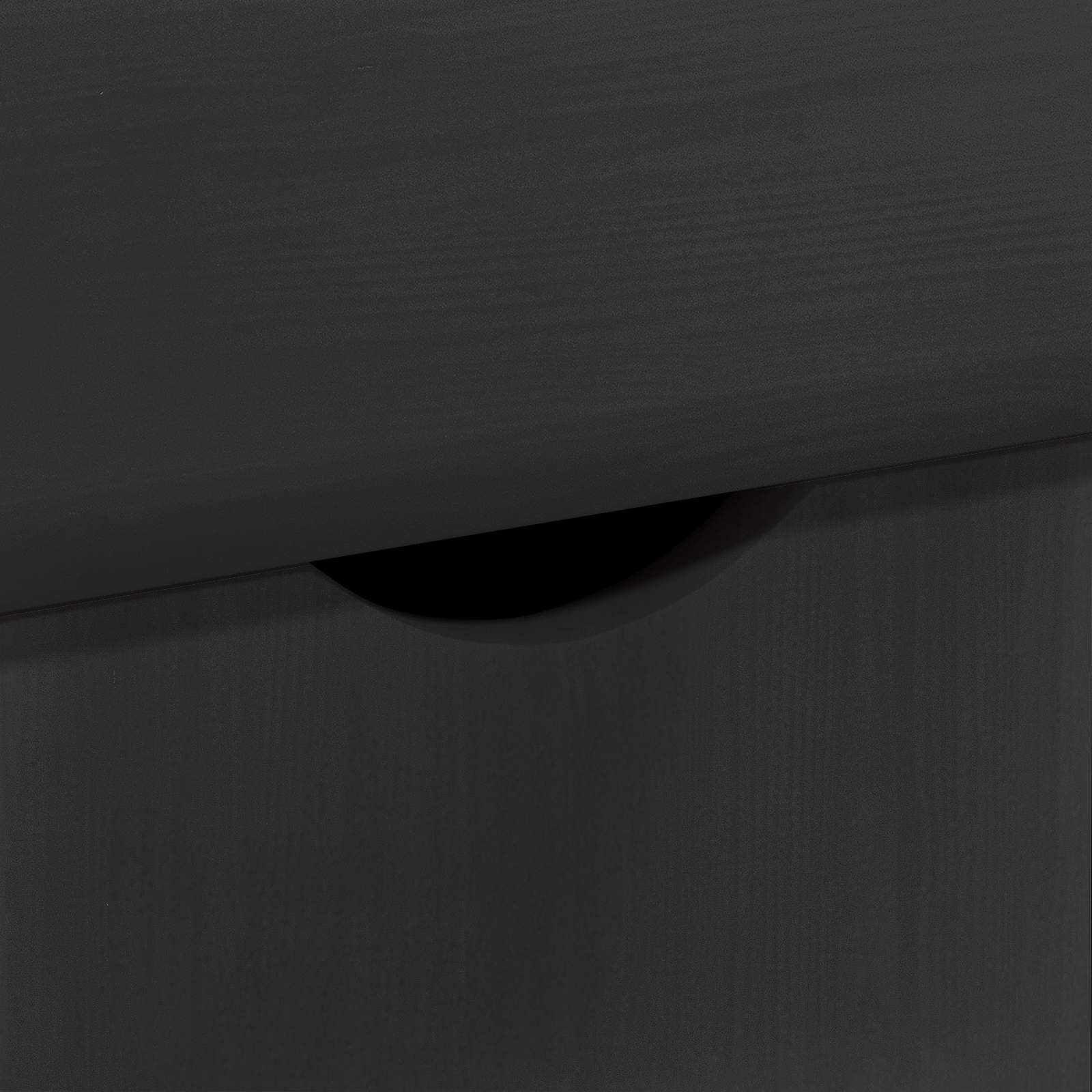 Rullende skab med hjul Sort 100 x 39 x 65,5 cm Massivt fyrretræ