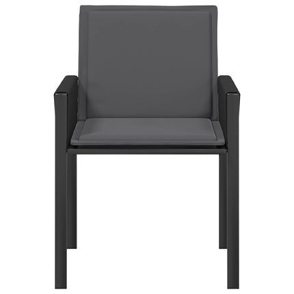 Havestole 2 stk. Sort og Mørkegrå polyrattan