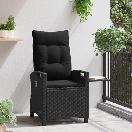 Lænestol til haven Sort 56 x 60 x 112 cm polyrattan