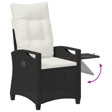 Lænestol til haven Sort og Cream 56 x 60 x 112 cm polyrattan