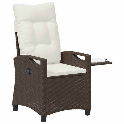 Lænestol til haven Brun og Creme 56 x 60 x 112 cm polyrattan
