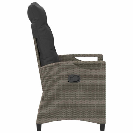 Lænestol til haven Grå og Mørkegrå 56 x 60 x 112 cm polyrattan