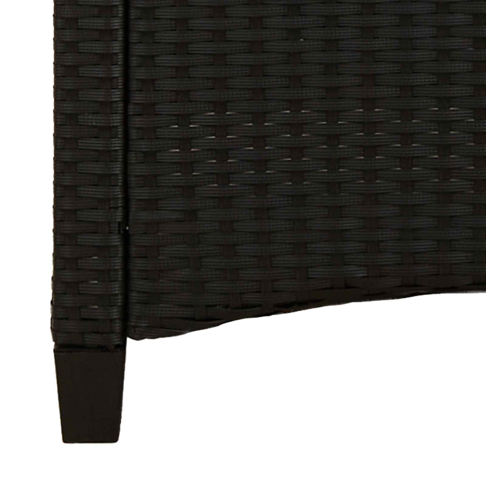 Havebænk med pude Sort 105 x 60 x 112 cm Stål og Polyester