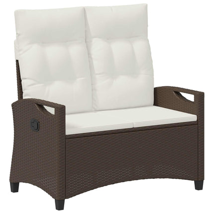 Havebænk Brun og Creme 105 x 60 x 112 cm Stål og Polyester