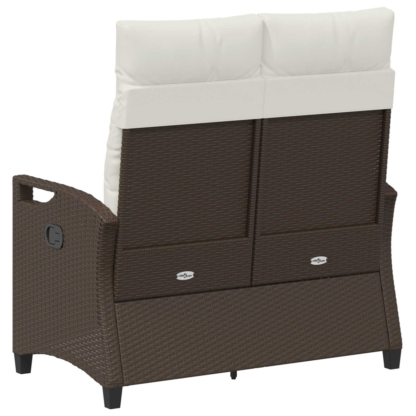 Havebænk Brun og Creme 105 x 60 x 112 cm Stål og Polyester