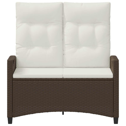 Havebænk Brun og Creme 105 x 60 x 112 cm Stål og Polyester