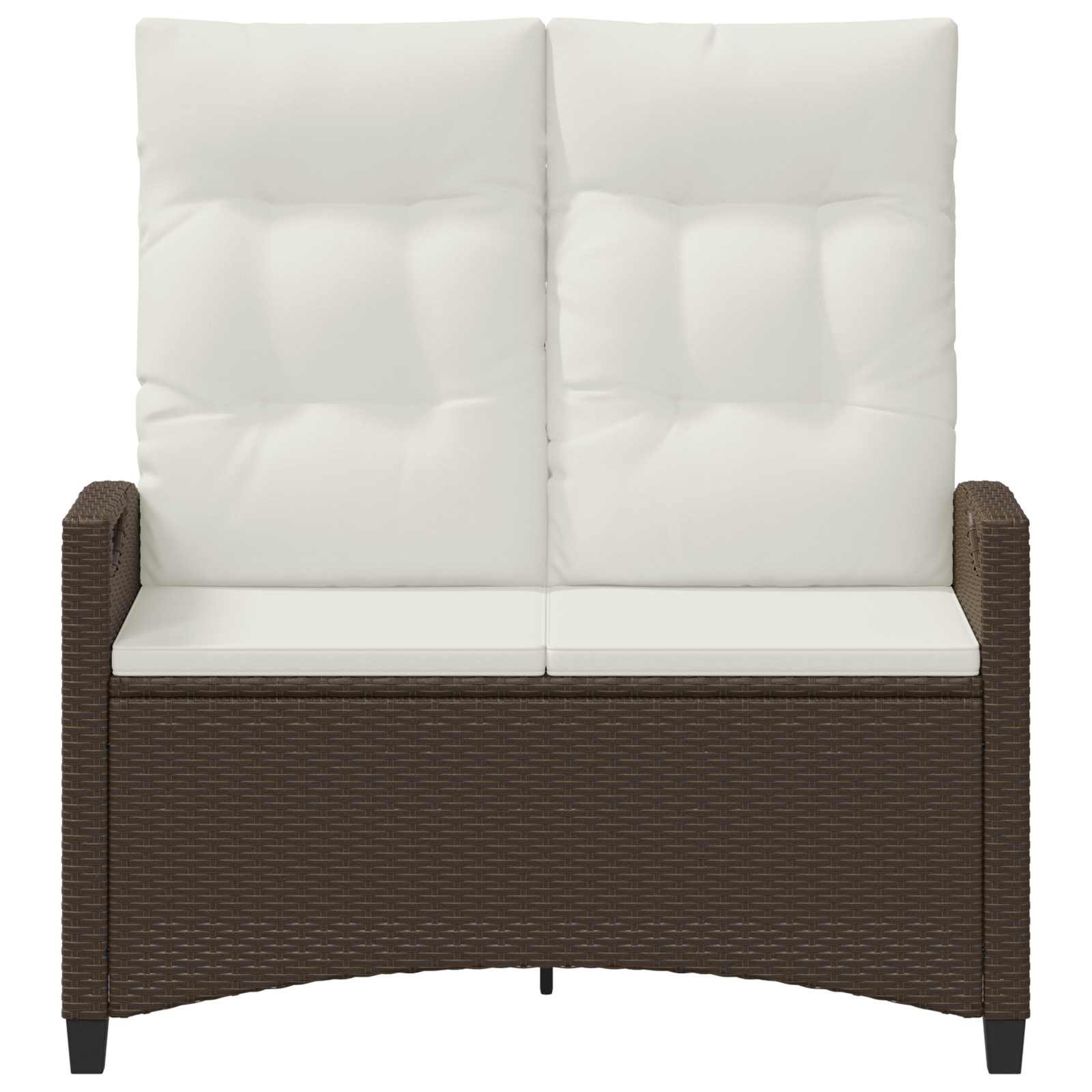 Havebænk Brun og Creme 105 x 60 x 112 cm Stål og Polyester