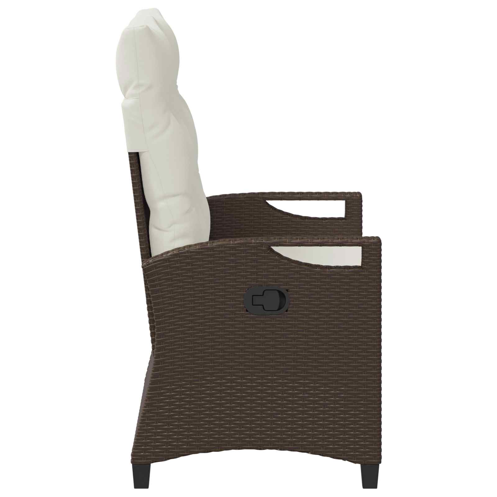 Havebænk Brun og Creme 105 x 60 x 112 cm Stål og Polyester