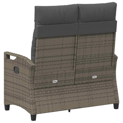 Havebænk Grå og Mørkegrå 105 x 60 x 112 cm Stål og Polyester