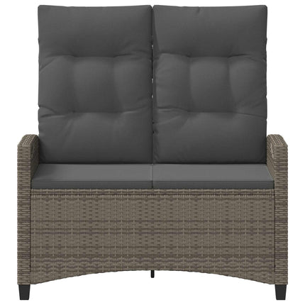 Havebænk Grå og Mørkegrå 105 x 60 x 112 cm Stål og Polyester