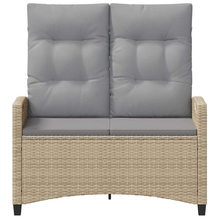 Havebænk Beige og lys grå 105 x 60 x 112 cm Stål og Polyester