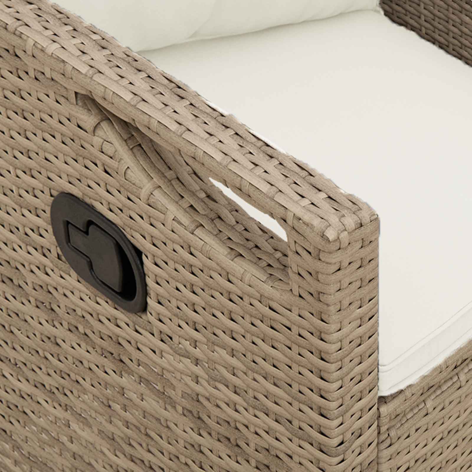 Havebænk Beige og creme 105 x 60 x 112 cm Stål og Polyester