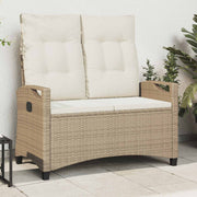 Havebænk Beige og creme 105 x 60 x 112 cm Stål og Polyester