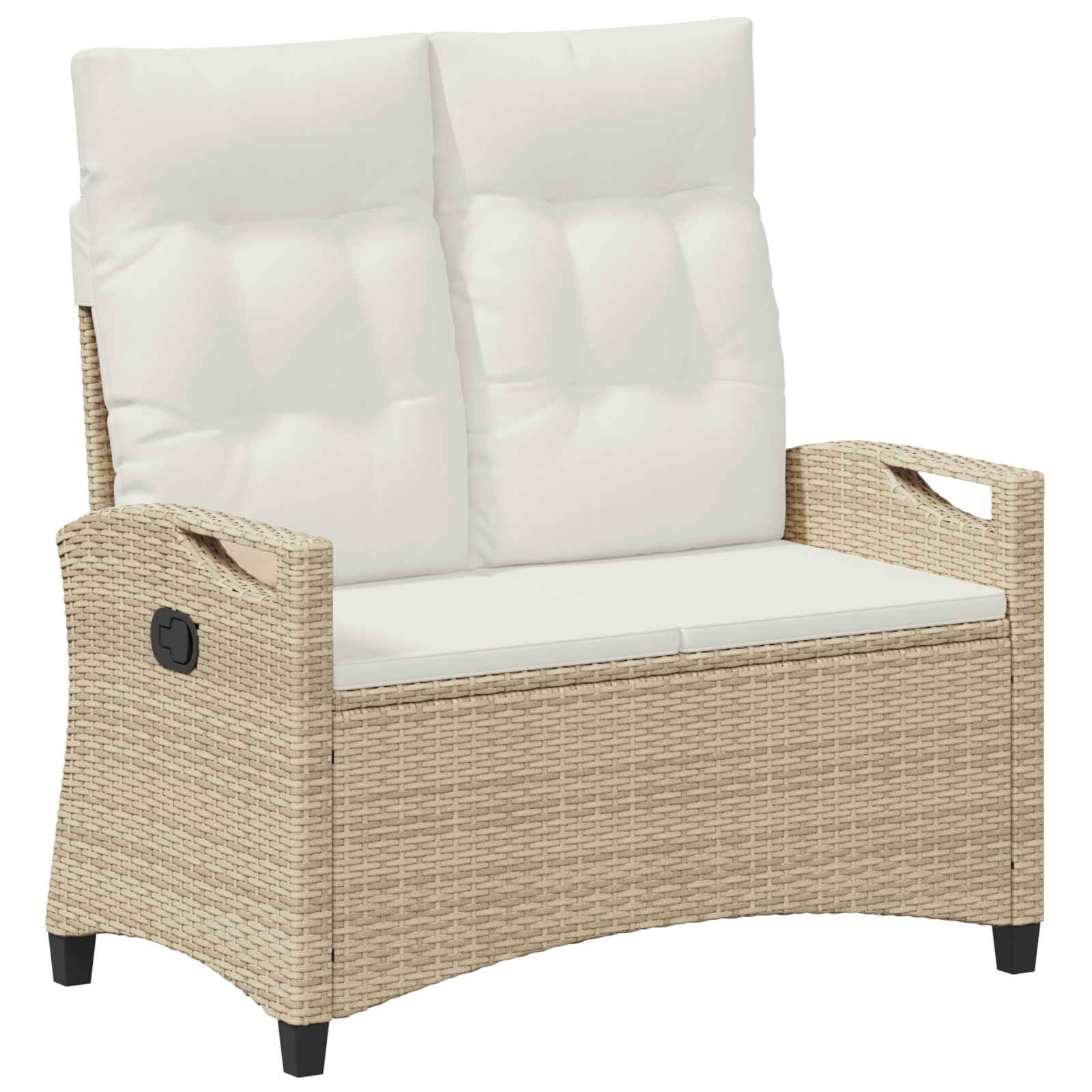 Havebænk Beige og creme 105 x 60 x 112 cm Stål og Polyester