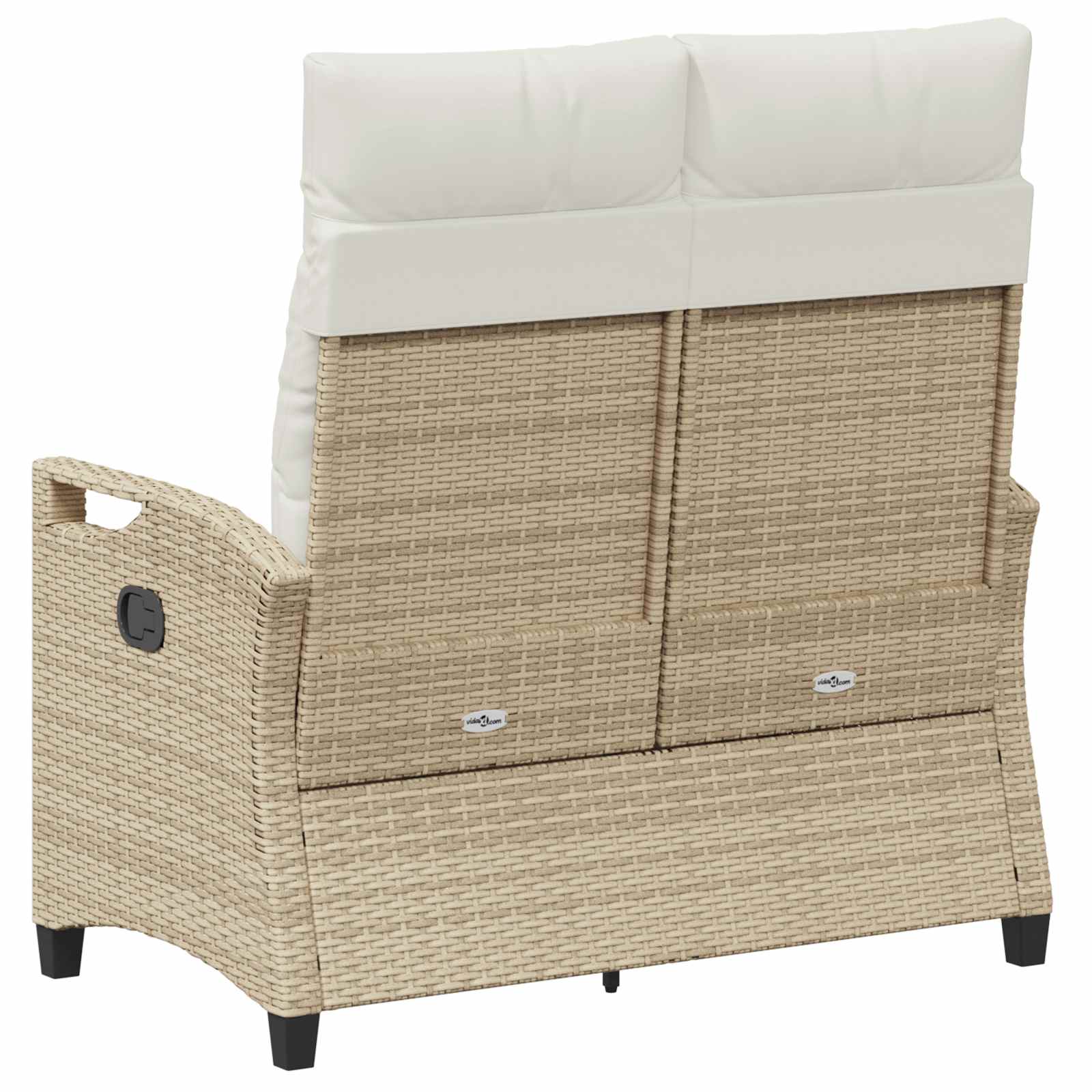 Havebænk Beige og creme 105 x 60 x 112 cm Stål og Polyester