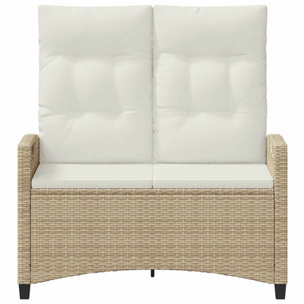 Havebænk Beige og creme 105 x 60 x 112 cm Stål og Polyester