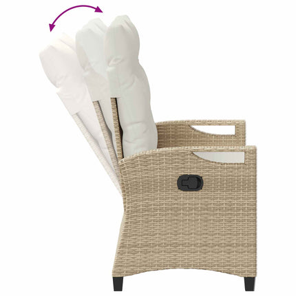 Havebænk Beige og creme 105 x 60 x 112 cm Stål og Polyester