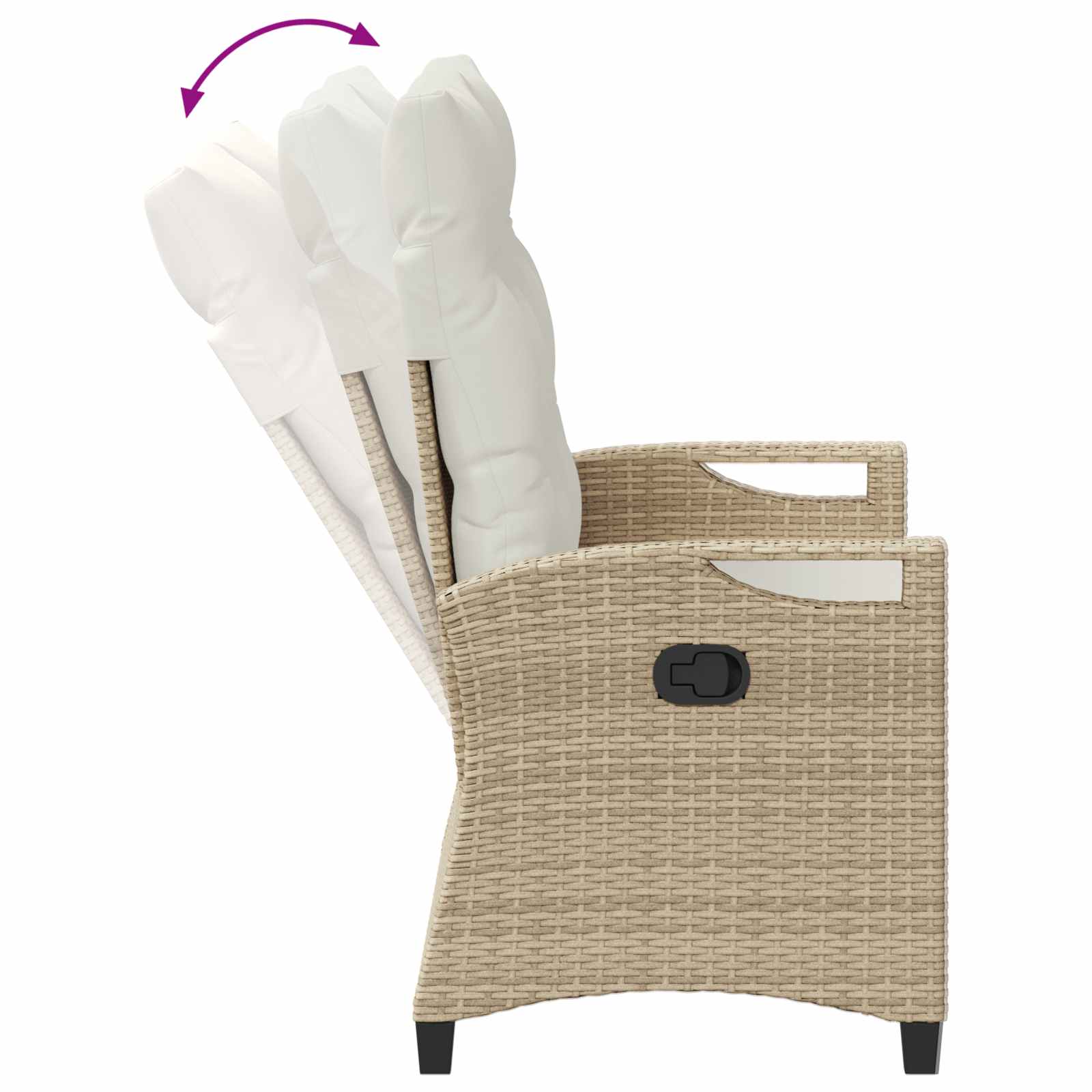 Havebænk Beige og creme 105 x 60 x 112 cm Stål og Polyester
