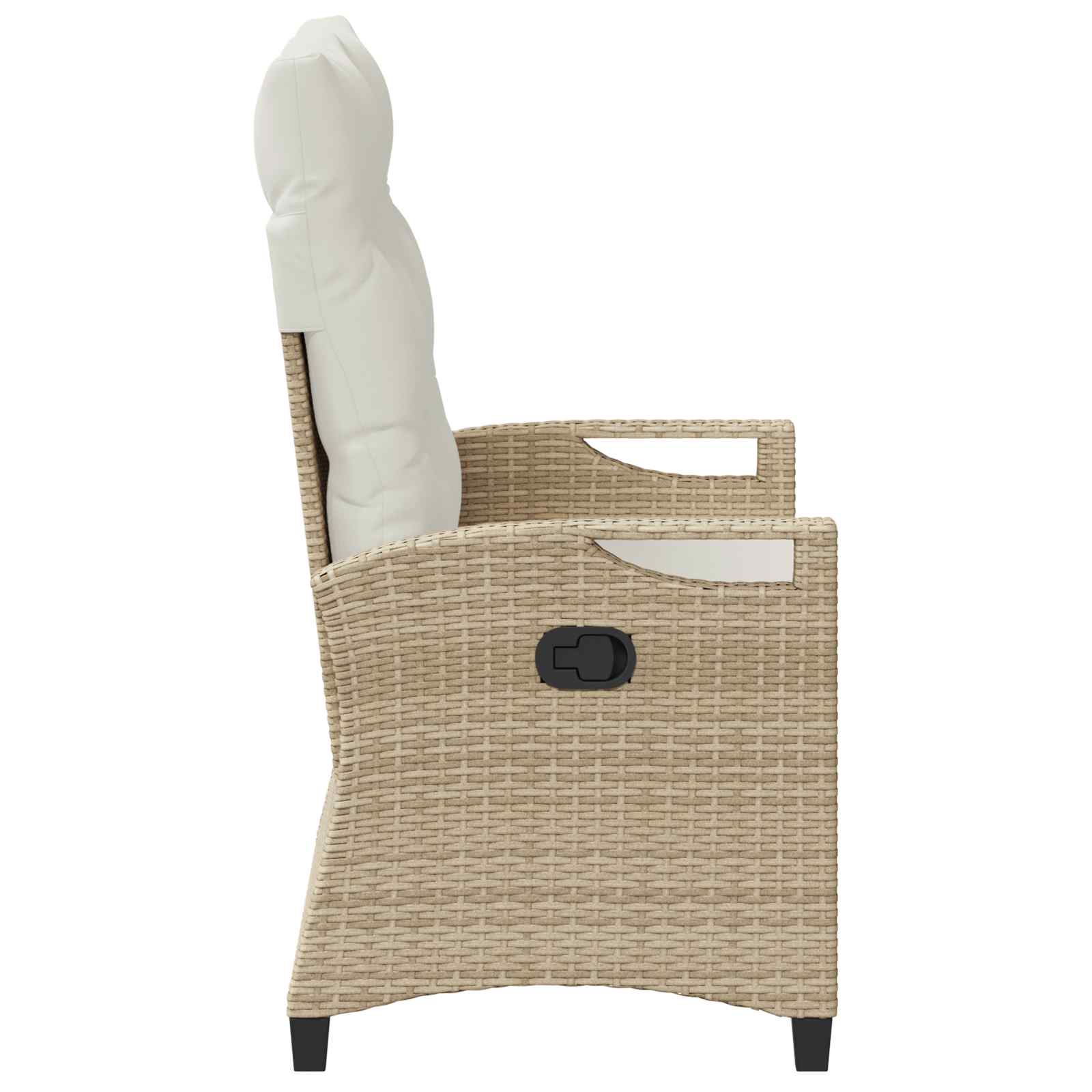 Havebænk Beige og creme 105 x 60 x 112 cm Stål og Polyester