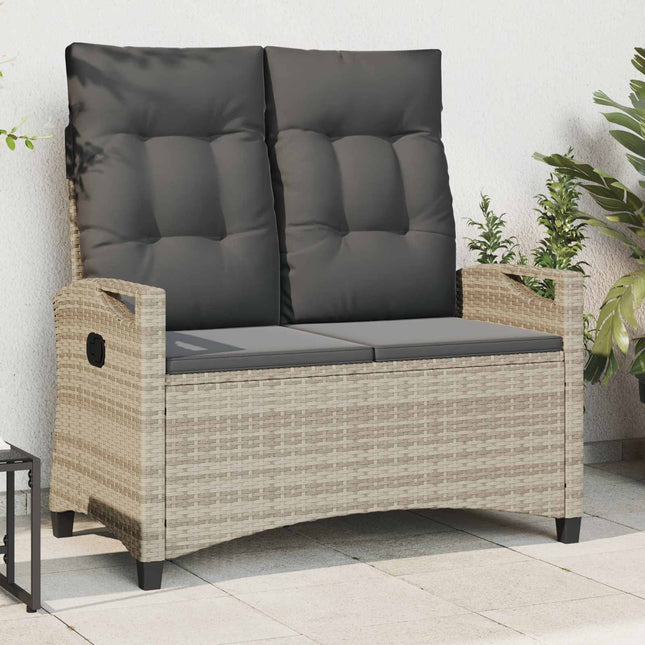 Havebænk med pude 105 x 60 x 112 cm stål