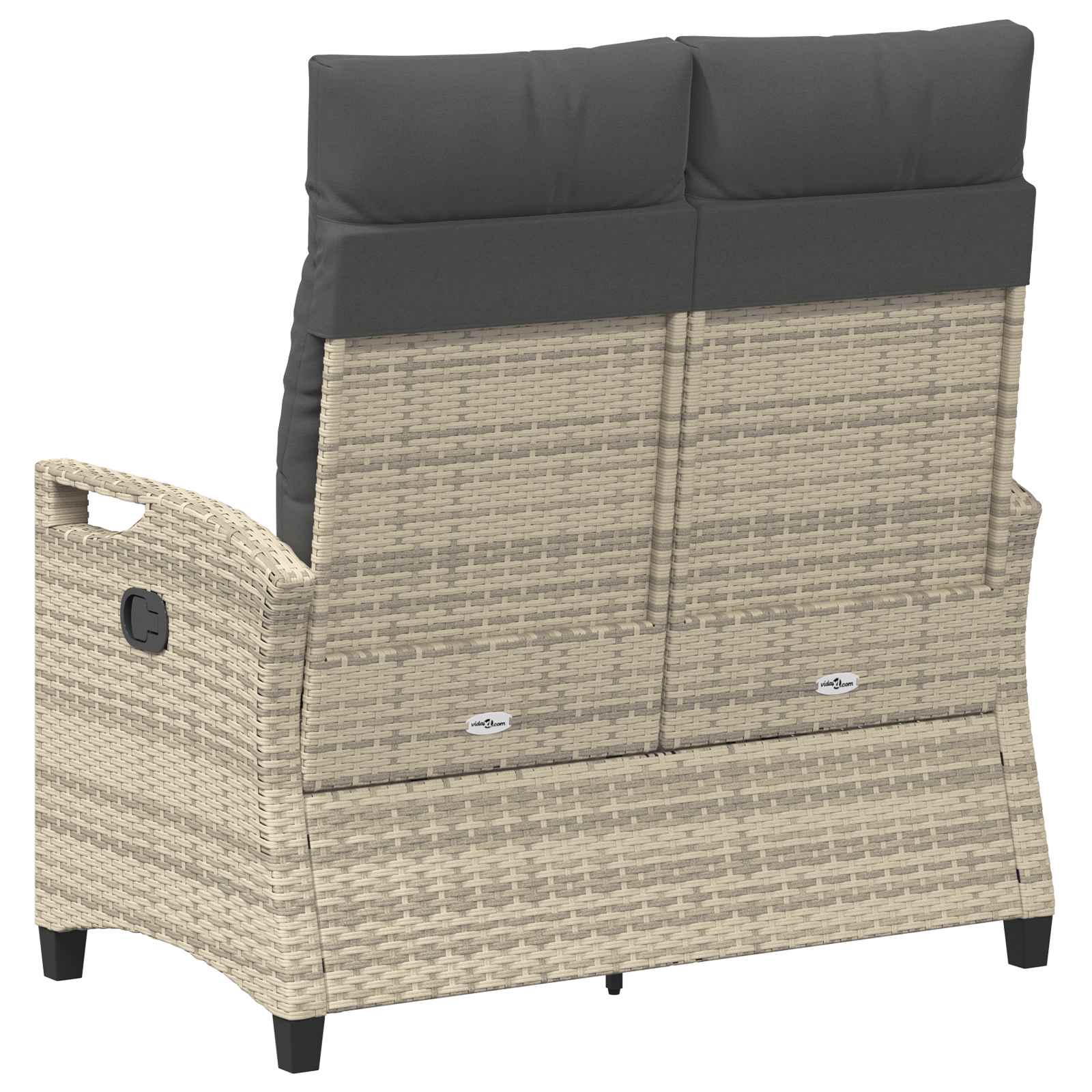 Havebænk med pude 105 x 60 x 112 cm stål