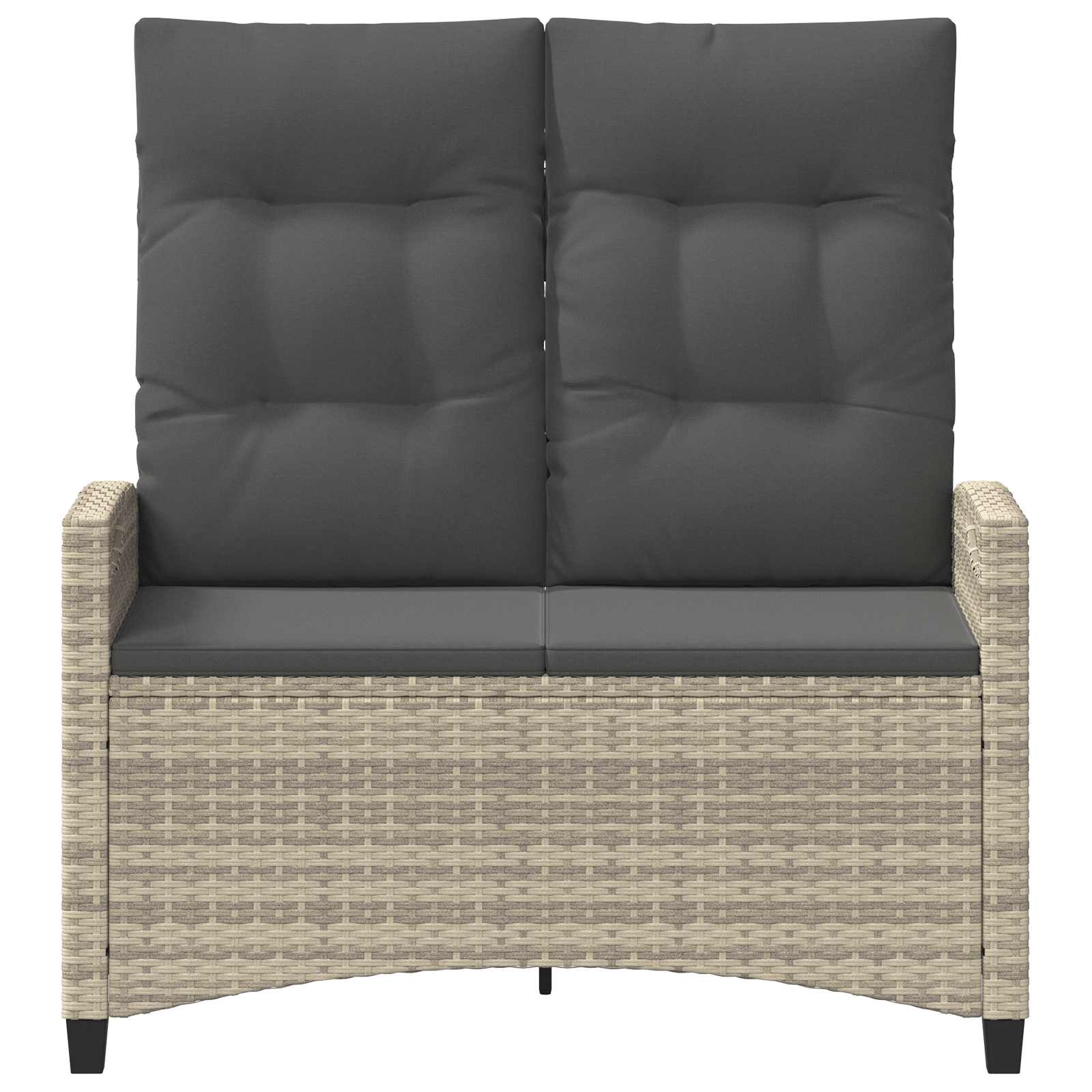 Havebænk med pude 105 x 60 x 112 cm stål