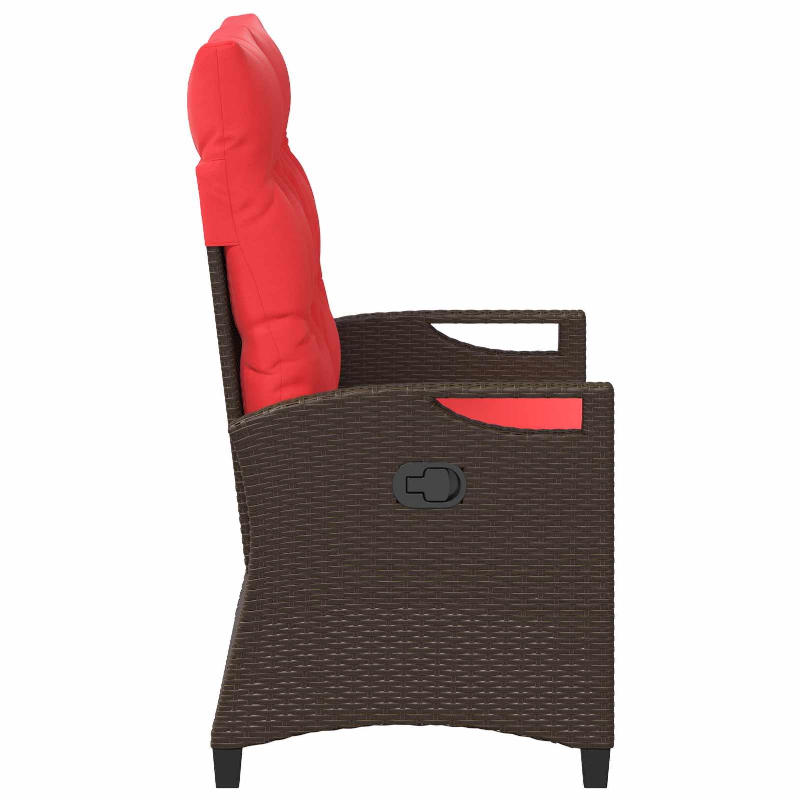 Havebænk Brun og Rød 105 x 60 x 112 cm Stål og Polyester
