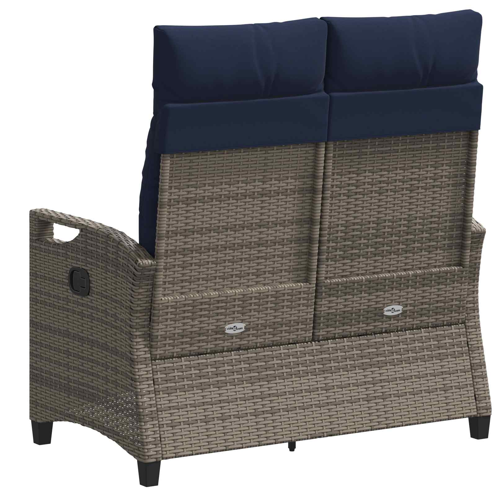 Havebænk med pude 105 x 60 x 112 cm stål
