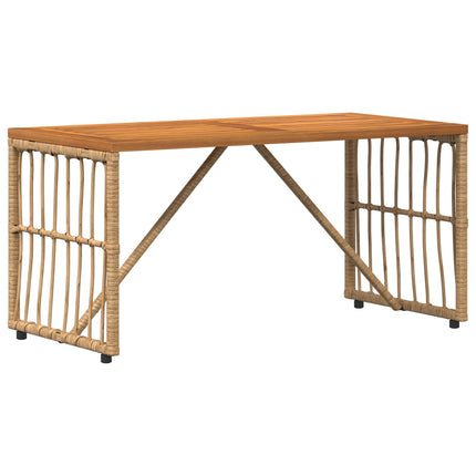Udendørs Bord Naturfarvet 80 x 40 x 40 cm Stål og Polyrattan