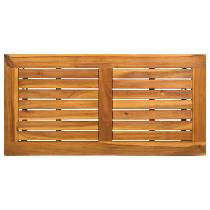 Udendørs Bord Naturfarvet 80 x 40 x 40 cm Stål og Polyrattan