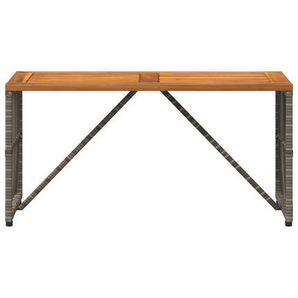 Udendørs Bord Grå 80 x 40 x 40 cm Stål og Polyrattan