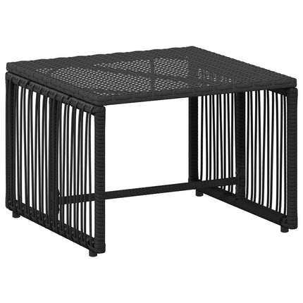 Have møbel sæt 11 stk. Sort og Cremehvid polyrattan