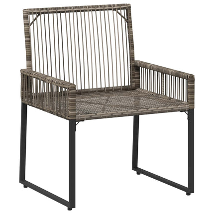 Have møbel sæt 11 stk. Grå og Marineblå polyrattan