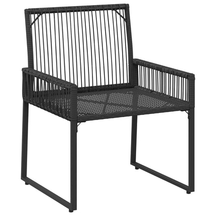 Have møbel sæt 7 stk. Sort og Cremehvid polyrattan