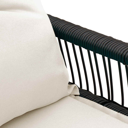 Udendørs bænk 2 -Seater 4 stk. 110 x 59 x 82 cm polyrattan