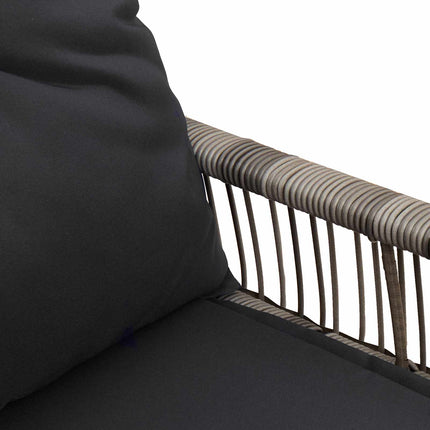 Udendørs bænk 2 -Seater 4 stk. 110 x 59 x 82 cm polyrattan