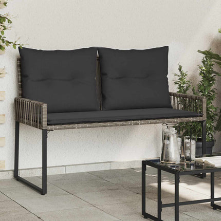 Udendørs bænk 2 -Seater 4 stk. 110 x 59 x 82 cm polyrattan