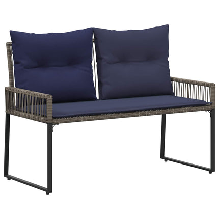 Udendørs bænk 2 -Seater 4 stk. 110 x 59 x 82 cm polyrattan