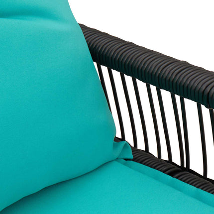 Udendørs bænk 2 -Seater 4 stk. 110 x 59 x 82 cm polyrattan